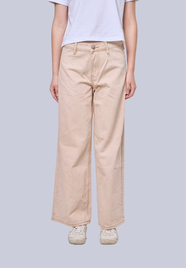 Mossimo Antonia Khaki Straight Loose Mid Jeans