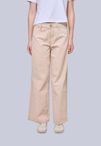 Mossimo Antonia Khaki Straight Loose Mid Jeans