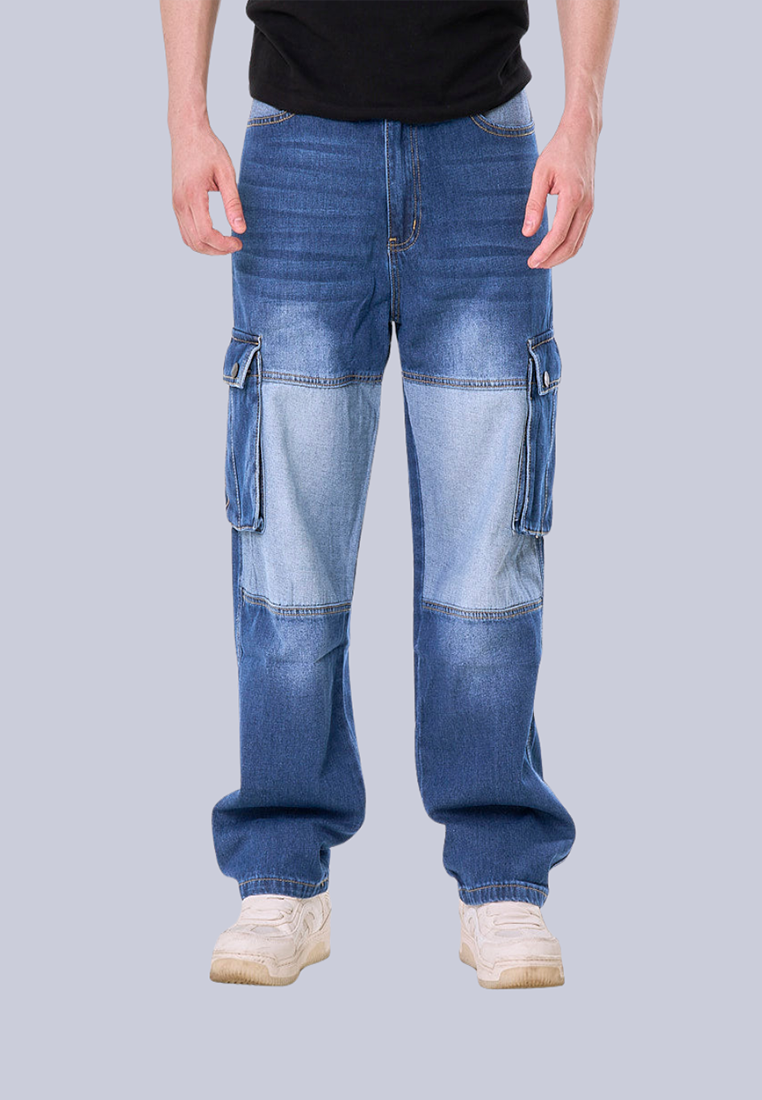 Mossimo Artis Dark Denim Baggy Cargo Pants