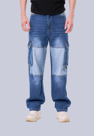 Mossimo Artis Dark Denim Baggy Cargo Pants