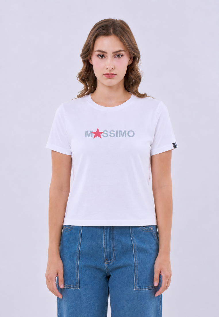 Mossimo Annelise White Classic Fit Tee For Women