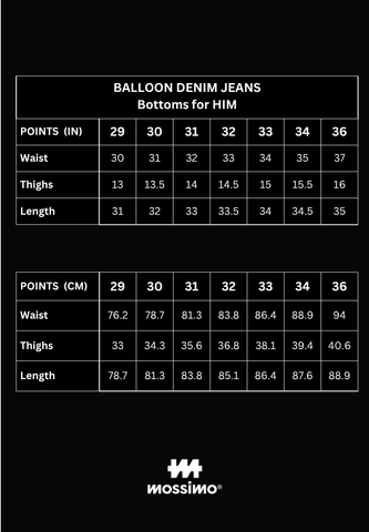 Mossimo Caleb Black Balloon Denim Pants For Men