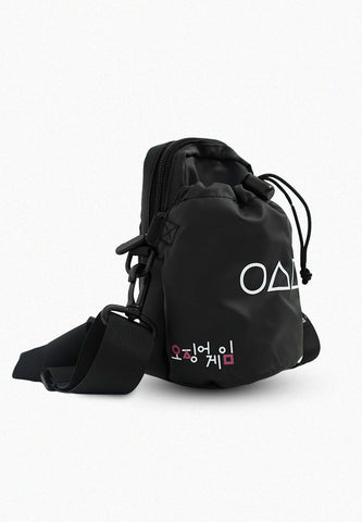 Mossimo Squid Game Black Water Bottle & Cellphone Holder w/ Adjustable Shoulder Strap
