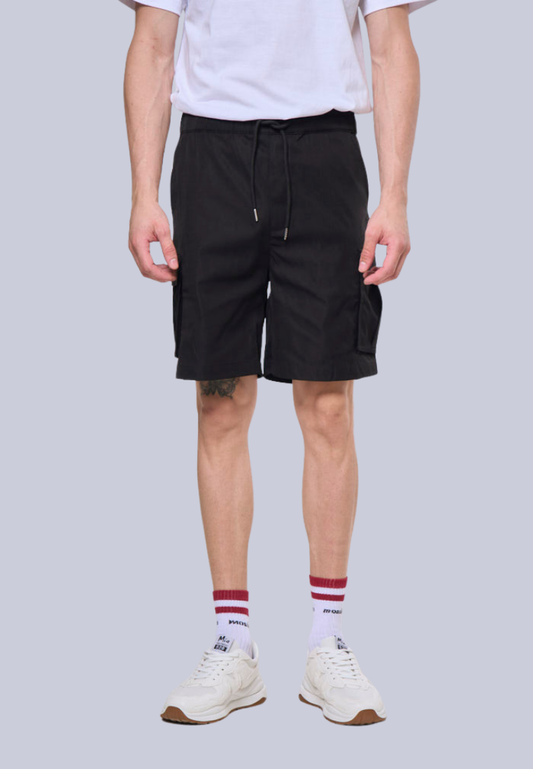 Mossimo Black Nylon Cargo Garterized Shorts For Men