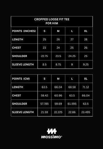 Mossimo Arlo Blue White Cropped Loose Fit Tee  Premium Round Neck For Men