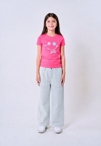 Mossimo Kids Eurica Light Blue Striped Pocket Jeans