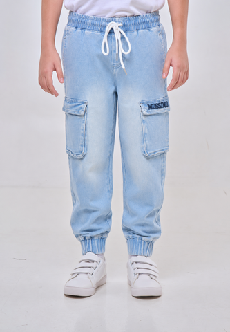 Mossimo Kids Jowen Light Blue Four Pocket Cargo Denim Jeans