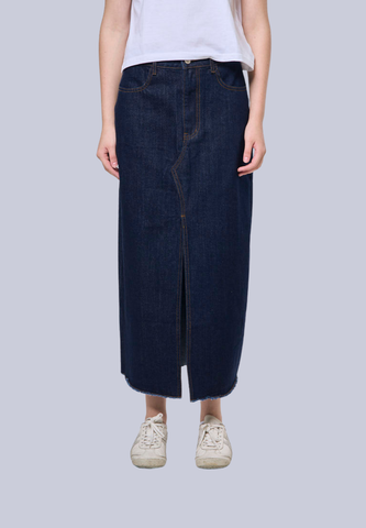 Mossimo Cressida Dark Blue Denim Tailored Skirt
