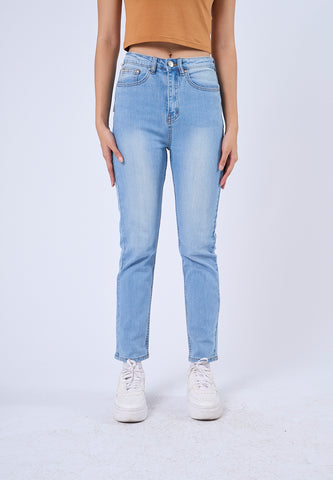Mossimo Adelina Light Blue Basic Five Pocket Straight Jeans