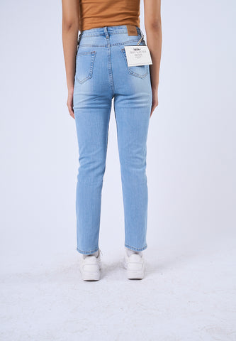 Mossimo Adelina Light Blue Basic Five Pocket Straight Jeans