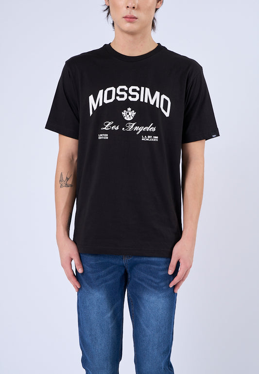 Mossimo Iverson Black Round Neck Comfort Fit Tee