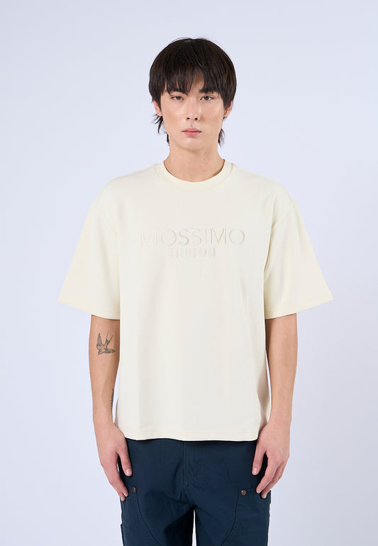 Mossimo Darron Off White Round Neck Modified Modern Fit Tee