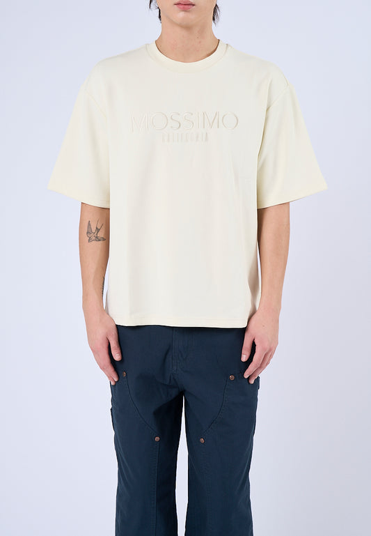 Mossimo Darron Off White Round Neck Modified Modern Fit Tee