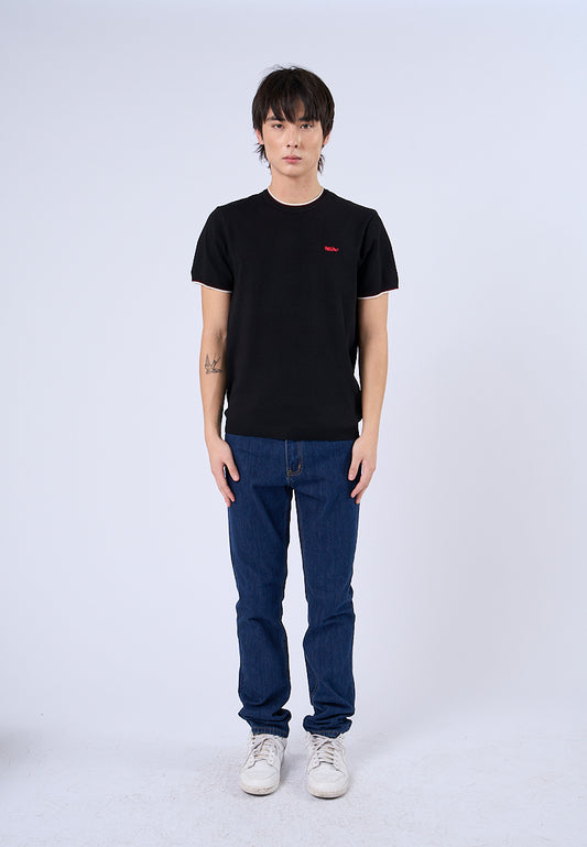 Mossimo Eldric Black Round Neck Classic Fashion Top