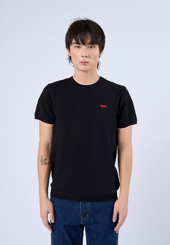 Mossimo Eldric Black Round Neck Classic Fashion Top