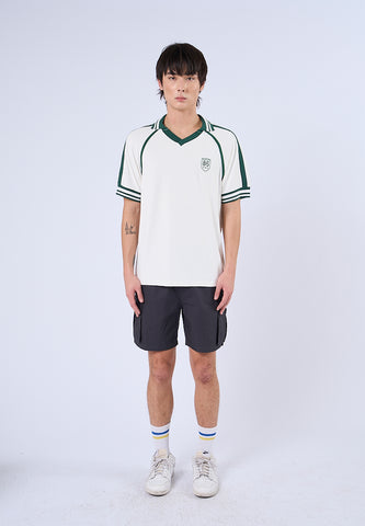 Mossimo Ronix Cream V-Neck Urban Sporty Tee