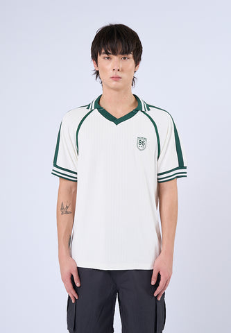 Mossimo Ronix Cream V-Neck Urban Sporty Tee