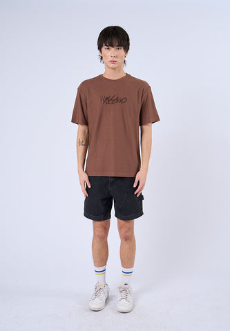 Mossimo Blaze Brown Round Neck Comfort Fit Tee