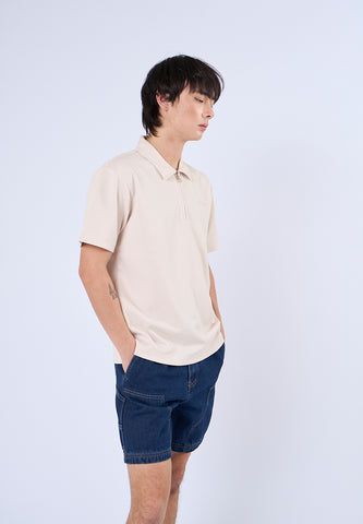 Mossimo Romeo Beige Comfort Polo Tee