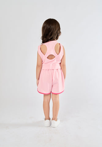 Mossimo Kids Carlene Dark Pink Cut Out Top and Short Set