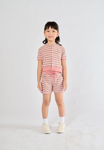 Mossimo Kids Ariane Pink Hooded Top and Knit Shorts