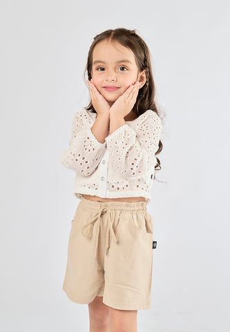 Mossimo Kids Kyla White Embroidered Lace Blouse