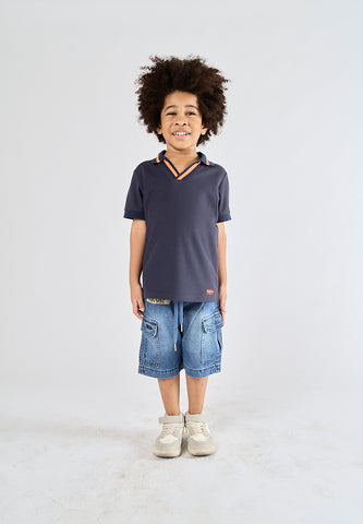 Mossimo Kids Henry Dark Blue Collar Polo