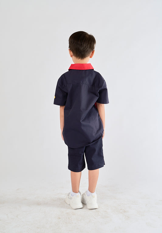 Mossimo Kids Alvin Black Woven Polo