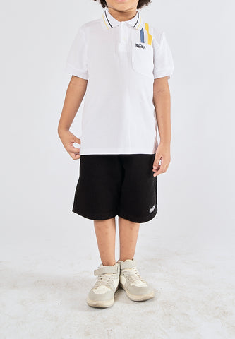 Mossimo Kids Juan Snow White Cuffed Sleeves Polo Shirt