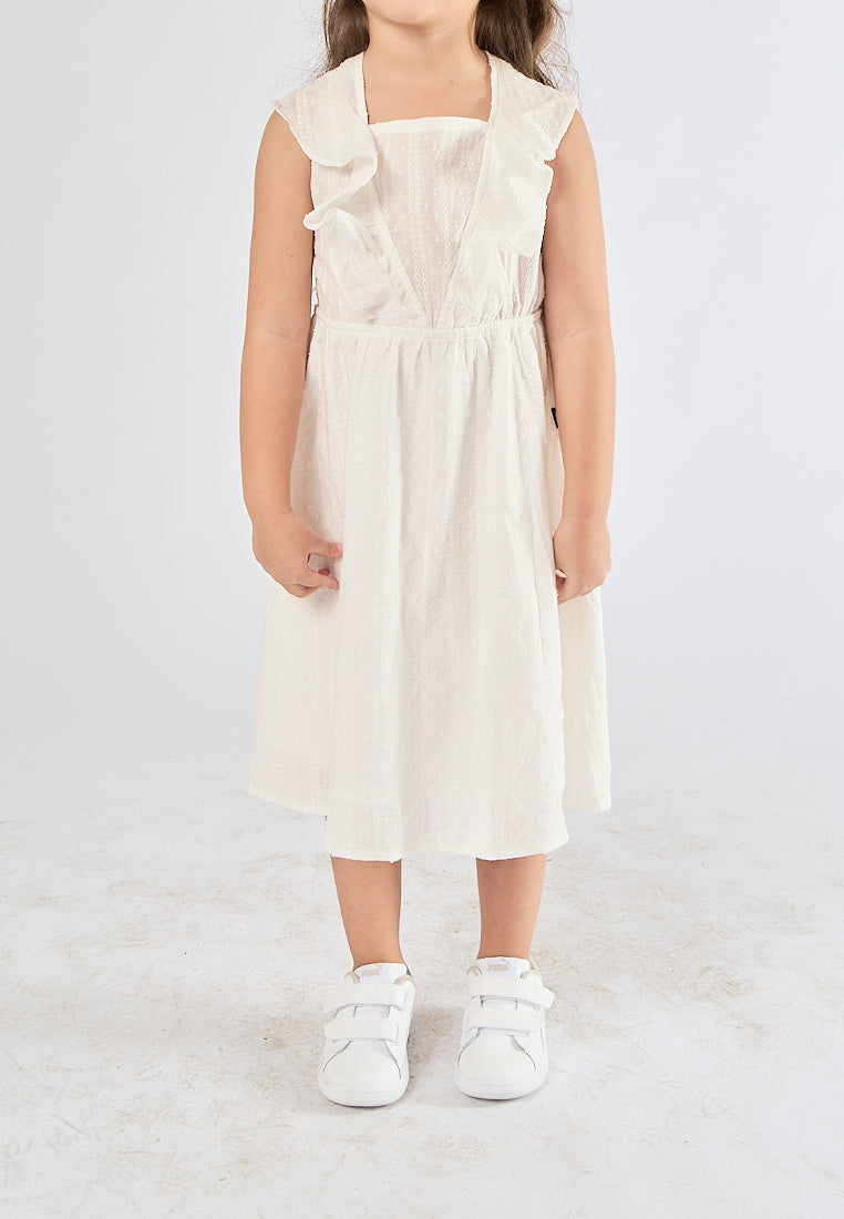 Mossimo Kids Bernadette White Lace Square Neck Dress