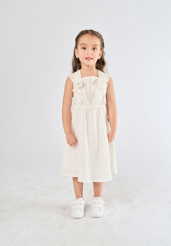 Mossimo Kids Bernadette White Lace Square Neck Dress