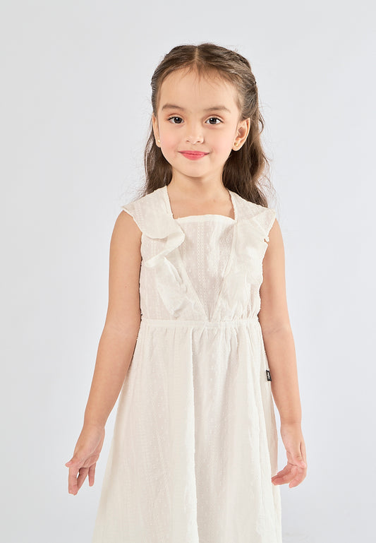 Mossimo Kids Bernadette White Lace Square Neck Dress