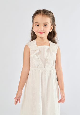 Mossimo Kids Bernadette White Lace Square Neck Dress
