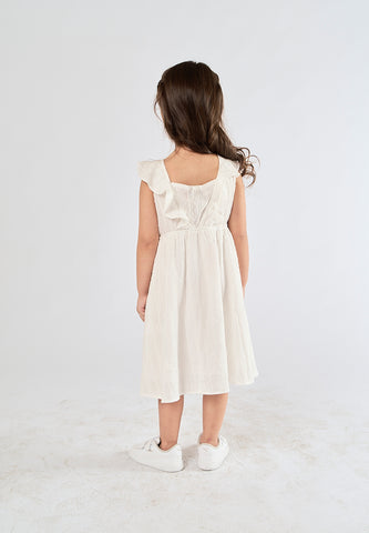 Mossimo Kids Bernadette White Lace Square Neck Dress