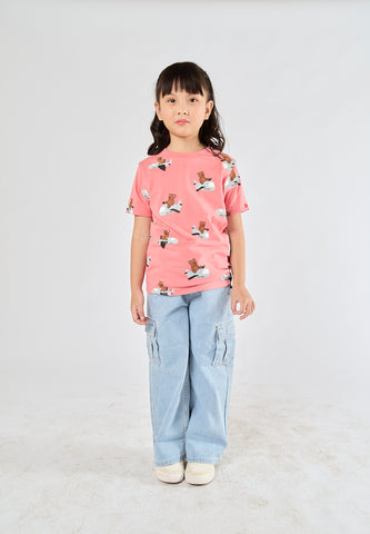 Mossimo Kids Rose Pink Mossybear Graphic Tshirt