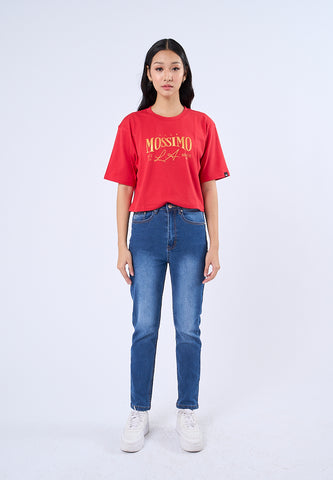 Mossimo Blanche Medium Blue Five Pocket Straight Jeans