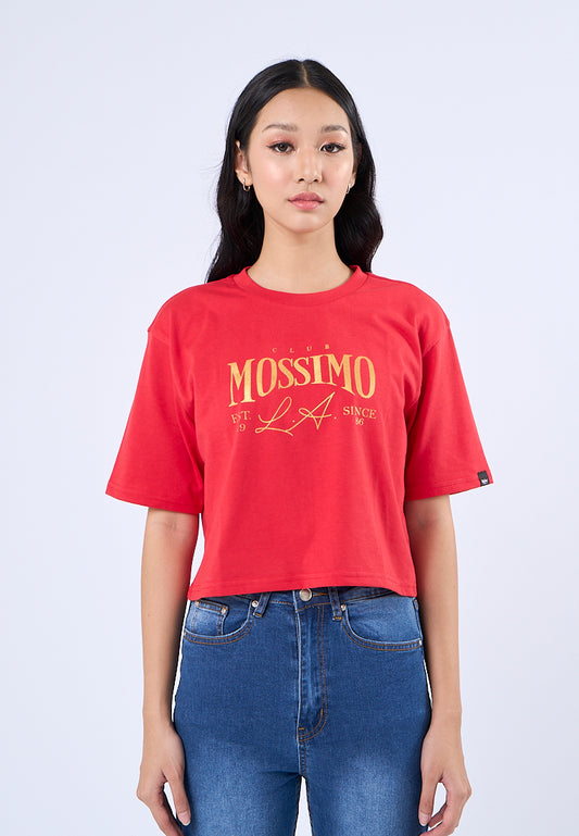 Mossimo Sam Red Modern Cropped Fit Tee