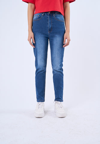 Mossimo Blanche Medium Blue Five Pocket Straight Jeans