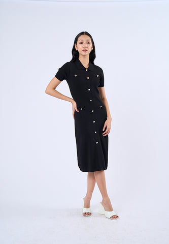 Mossimo Harper Black Maxi Knitted Dress