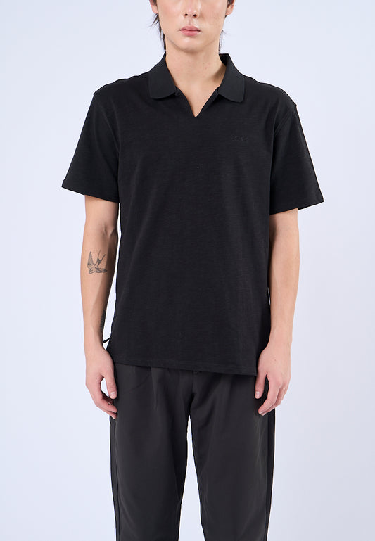 Mossimo Magnus  Black V Neck Comfort Polo Tee