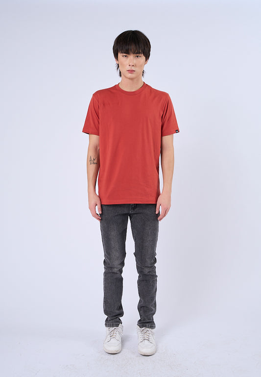 Mossimo Jalen Red Round Neck Classic Fit Tee