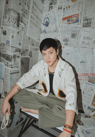 Mossimo Gekko Off-White Oversized Kimono