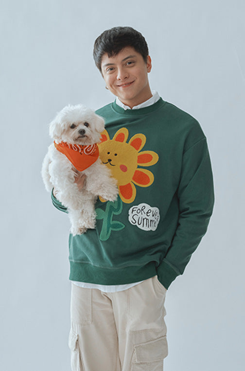 Mossimo Gekko Green Forever Summer Oversized Pullover