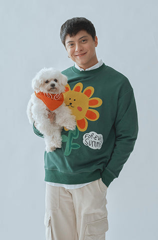 Mossimo Gekko Green Forever Summer Oversized Pullover