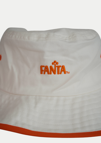 Mossimo White Orange Fanta Bucket Hat