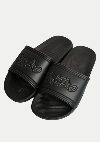 Black Mossimo Branding Men's Rubber Slides