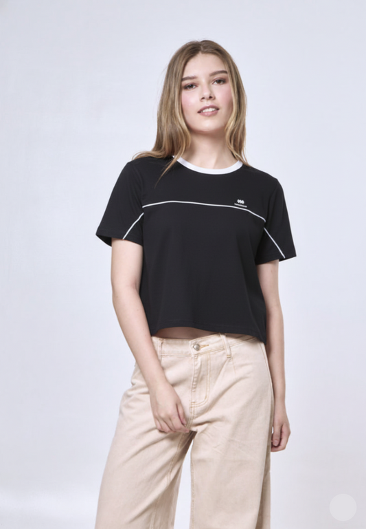 Mossimo Camellia Black Classic Fit Tee
