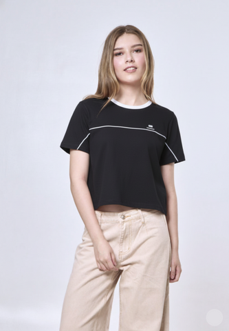 Mossimo Camellia Black Classic Fit Tee