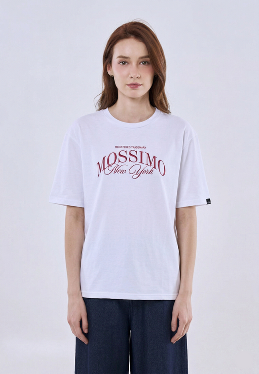 Mossimo Dahlia White Modern Fit Tee For Women