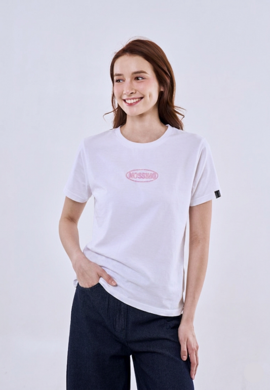 Mossimo Virelle White Classic Fit Tee For Women